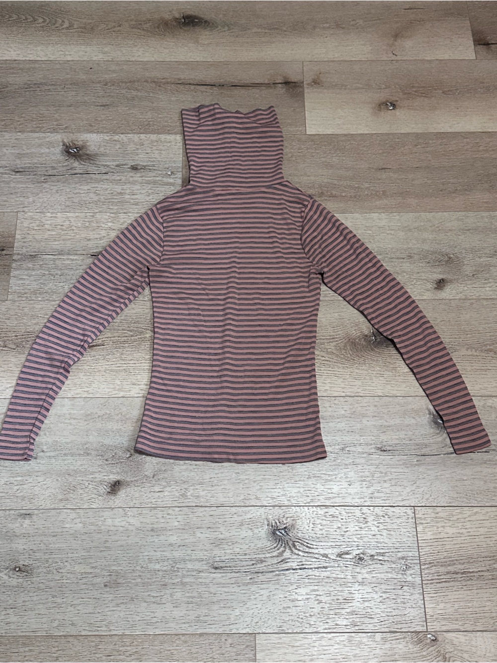 Vintage Striped Long Sleeve Foxmoor Turtleneck Top